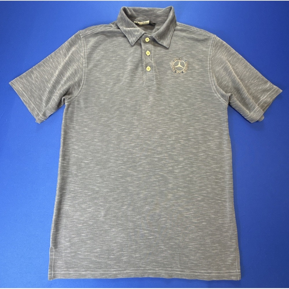 Mercedes-Benz Polo Mens M Grey Employee Uniform Golf Shirt S/S Casual